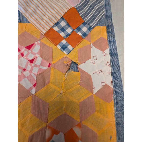 Levi's Women's Patchwork VTG Quilt Denim Jeans Reworked - Picture 6 of 9